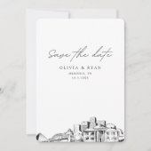 メンフィスウェディング日付ダウンタウンを結婚保存 招待状 (正面)