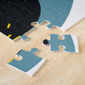 メンフィスカッコいい,トレンディー，都市，モダンイラストレーション ジグソーパズル (側面)