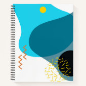 メンフィスカッコいい,トレンディー，都市，モダンイラストレーション ノートブック (正面)