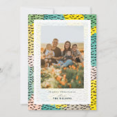 メンフィスカラフルクリスマスホリデーフォトカード 招待状 (正面)