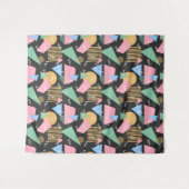 メンフィスカラフルパターンのタペストリー タペストリー (正面(横))