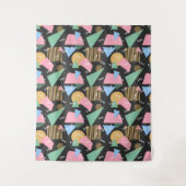 メンフィスカラフルパターンのタペストリー タペストリー (正面)