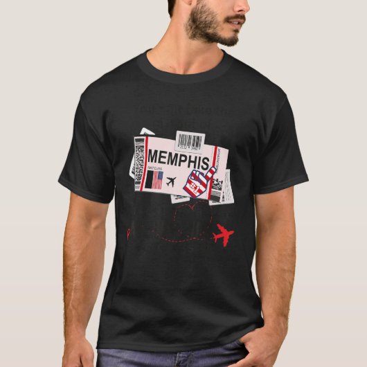 メンフィスガールメンフィスボーディングパス Tシャツ (正面)