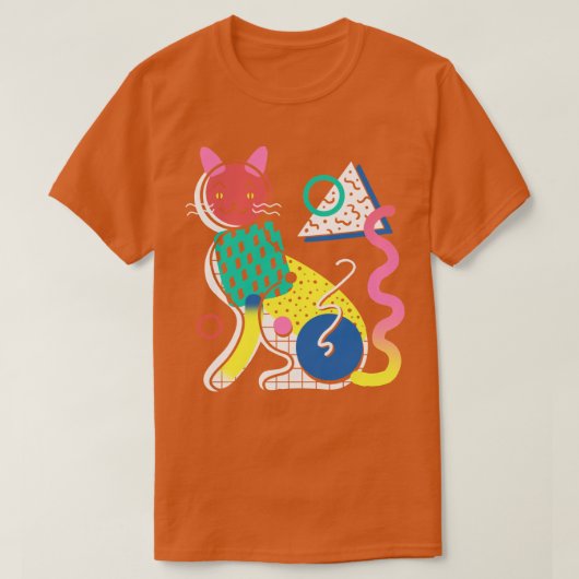 メンフィスキャットデザイン Tシャツ (デザイン正面)
