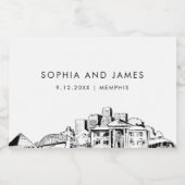 メンフィススカイラインミニ スパークリングワインラベル (シングルラベル)