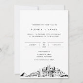 メンフィススカイライン結婚式招待状と写真 招待状 (正面)