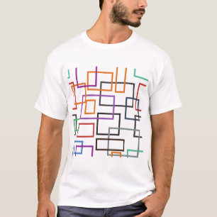 メンフィススタイルとカラージオメトリックデザイン Tシャツ