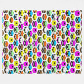 メンフィススタイルリコリス類の模様 フリースブランケット (正面(横))