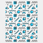 メンフィススタイル幾何学模様110719 – スカイブルー フリースブランケット (正面)