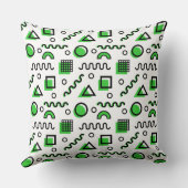 メンフィススタイル幾何学的パターン110719 – 緑 クッション (裏面)