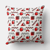 メンフィススタイル幾何学的パターン110719 – 赤 クッション (裏面)