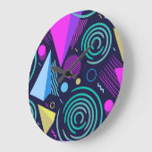 メンフィススタイル幾何形状 ラージ壁時計 (傾斜)