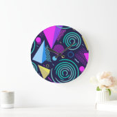 メンフィススタイル幾何形状 ラージ壁時計 (ホーム)