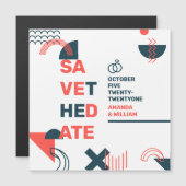 メンフィススタイル抽象芸術レッド&ブルー結婚ズ (正面/裏面)