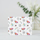 メンフィススタイル熱帯夏パターン ポストカード (スタンド正面)