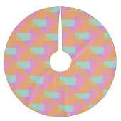 メンフィススタイル90sスローバックパターカラフルン ブラッシュドポリエステルツリースカート (正面)