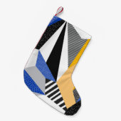 メンフィススタイル:クリエイティブ幾何学的コラージュ。 スモールクリスマスストッキング (正面 (吊り時))