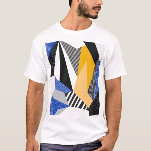 メンフィススタイル:クリエイティブ幾何学的コラージュ。 Tシャツ (正面)