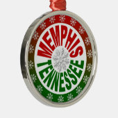メンフィステネシー州の赤い緑のオーナメント メタルオーナメント (右)