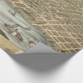 メンフィステネシー州(1870年)のヴィンテージの絵解き地図 ラッピングペーパー (角)