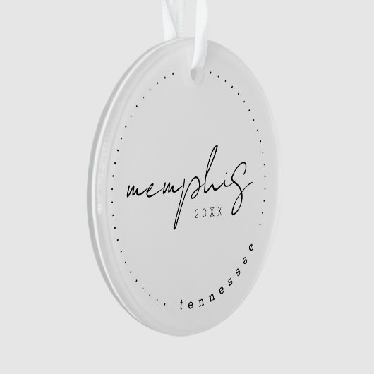 メンフィステネシー旅行統一された州シンプルコーン オーナメント (正面)