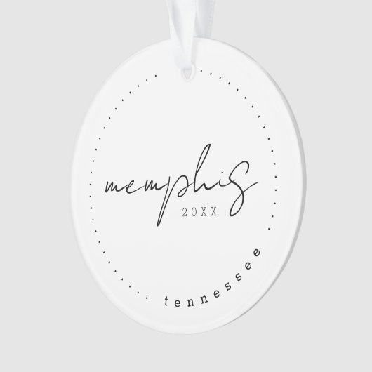 メンフィステネシー旅行統一された州シンプルコーン オーナメント (正面)