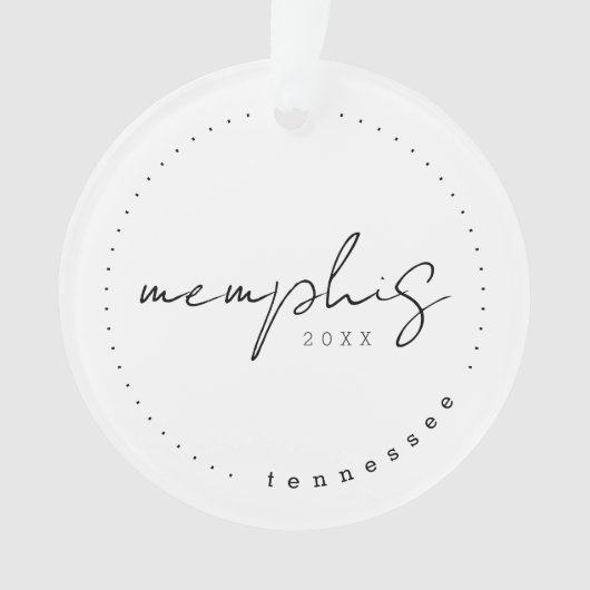 メンフィステネシー旅行統一された州シンプルコーン オーナメント (正面)