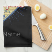 メンフィステネシー統一された州レトロスカイライン キッチンタオル (四つ折り)