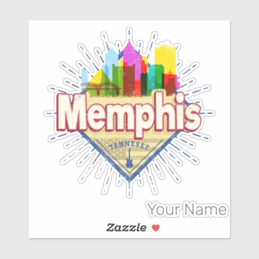 メンフィステネシー統一された州レトロスカイライン シール (シート)