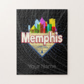 メンフィステネシー統一された州レトロスカイライン ジグソーパズル (縦)