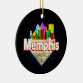 メンフィステネシー統一された州レトロスカイライン セラミックオーナメント (右)