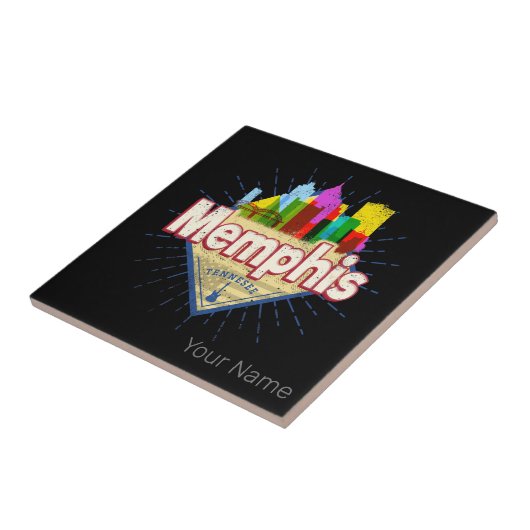 メンフィステネシー統一された州レトロスカイライン タイル (側面)