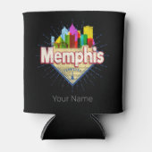 メンフィステネシー統一された州レトロスカイライン 缶クーラー (正面)