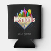 メンフィステネシー統一された州レトロスカイライン 缶クーラー (裏面)