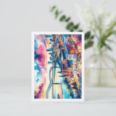 メンフィステネシーUSA有名な場所水色 ポストカード (スタンド正面)