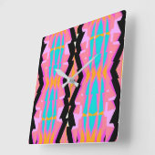 メンフィスデザイン線 スクエア壁時計 (傾斜)