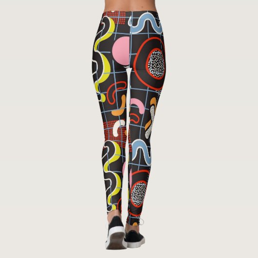 メンフィスポップ・アートのスタイルアート幾何学抽象芸術No1 レギンス (裏面)