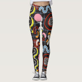 メンフィスポップ・アートのスタイルアート幾何学抽象芸術No1 レギンス (正面)