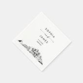 メンフィスモダンス結婚・スカイライン スタンダードカクテルナプキン (角)