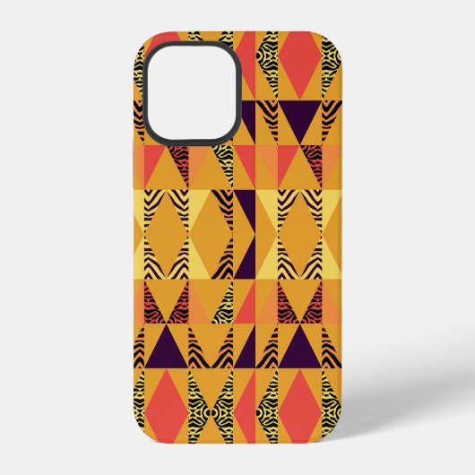 メンフィス三角形抽象芸術パターン。 iPhoneケース (裏面)