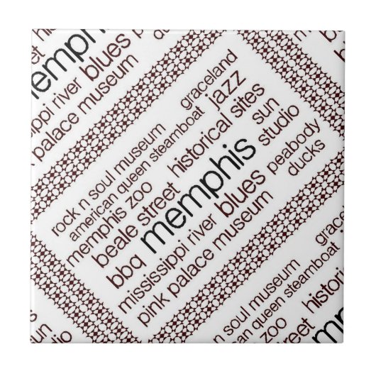 メンフィス州（茶） タイル (正面)