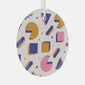 メンフィス形状： 90sファッションシームレス ガラスオーナメント (正面右)