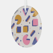 メンフィス形状： 90sファッションシームレス ガラスオーナメント (正面左)
