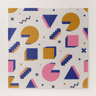 メンフィス形状： 90sファッションシームレス ジグソーパズル