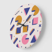 メンフィス形状： 90sファッションシームレス ラージ壁時計 (傾斜)