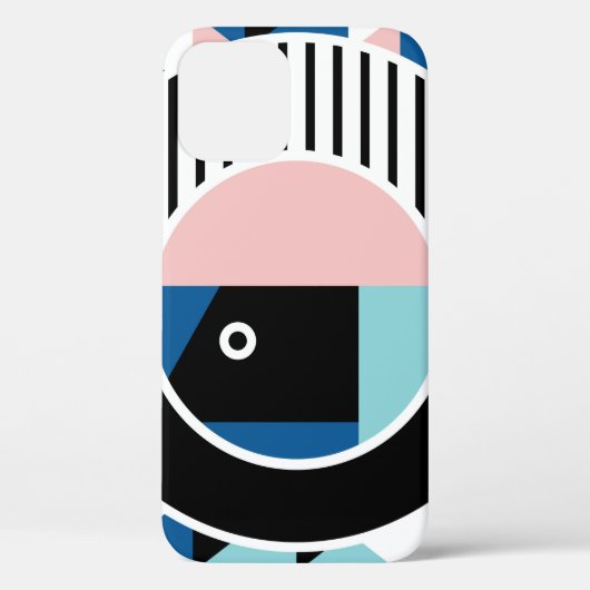 メンフィス抽象芸術ポスターデザイン。顔幾何学的マーク Case-Mate iPhoneケース (裏面)