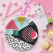 メンフィス模様 ペーパープレート (パーティー)