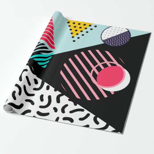 メンフィス模様 ラッピングペーパー (アンロールド)