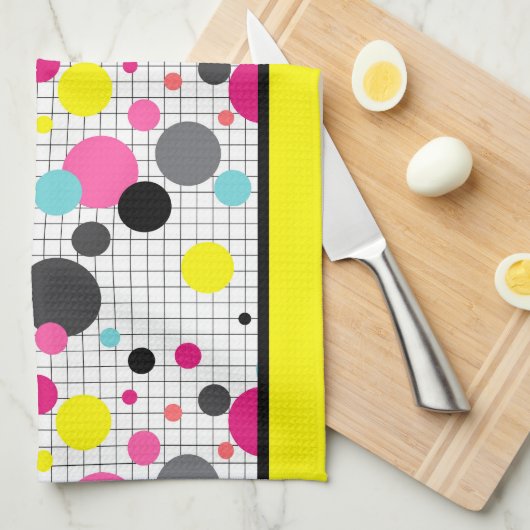 メンフィス水玉模様 キッチンタオル (四つ折り)