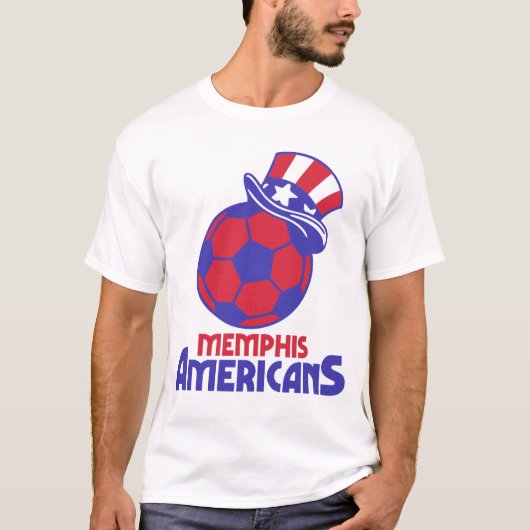 メンフィス米国人MISLレトロTシャツ屋内サッカー Tシャツ (正面)